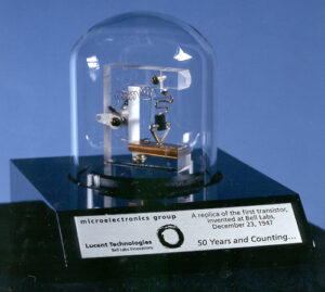Transistor – Shockley, Bardeen & Brattain, Bell Labs, USA